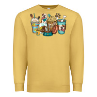 Antique Gold english bulldog coffee cups Premium Sweatshirt - Zillion Design Studio