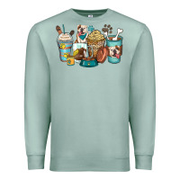 Seafoam english bulldog coffee cups Premium Sweatshirt - Zillion Design Studio