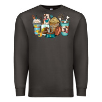 Smoke english bulldog coffee cups Premium Sweatshirt - Zillion Design Studio