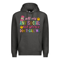 Charcoal Heather call me antisocial but please don't call me Premium Hoodie - Artiststas