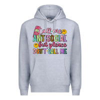 Heather Grey call me antisocial but please don't call me Premium Hoodie - Artiststas