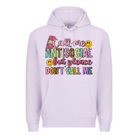 Lilac call me antisocial but please don't call me Premium Hoodie - Artiststas