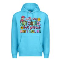 Ocean Blue call me antisocial but please don't call me Premium Hoodie - Artiststas
