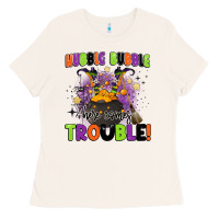 Bone kids halloween hubble bubble here comes trouble Ladies Tee - BarkalooDesign