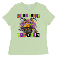 Matcha kids halloween hubble bubble here comes trouble Ladies Tee - BarkalooDesign