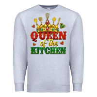 Heather Grey queen of the kitchen Premium Sweatshirt - texasbilliewilder