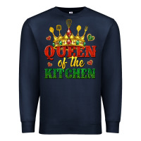 Navy queen of the kitchen Premium Sweatshirt - texasbilliewilder