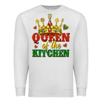 Oatmeal Heather queen of the kitchen Premium Sweatshirt - texasbilliewilder