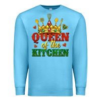 Ocean Blue queen of the kitchen Premium Sweatshirt - texasbilliewilder