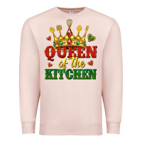 Pale Pink queen of the kitchen Premium Sweatshirt - texasbilliewilder