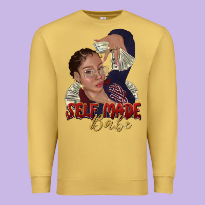 Premium Sweatshirt self made babe afro black woman
