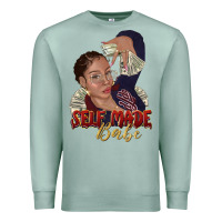Seafoam self made babe afro black woman Premium Sweatshirt - texasbilliewilder