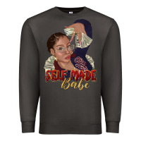 Smoke self made babe afro black woman Premium Sweatshirt - texasbilliewilder