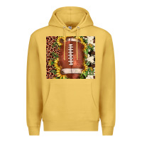 Antique Gold football leopard cowhide sunflower Premium Hoodie - JahusDesignShop