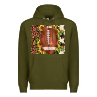 Army Green football leopard cowhide sunflower Premium Hoodie - JahusDesignShop