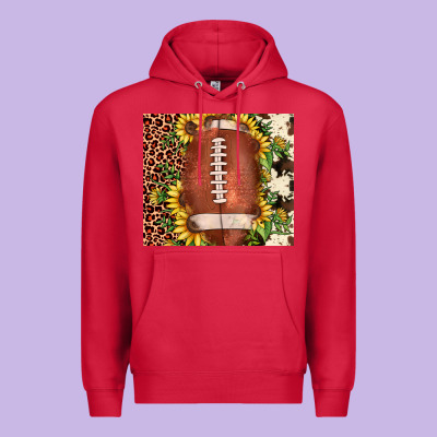 Football Leopard Cowhide Sunflower Premium Hoodie Designed By Jahusdesignshop