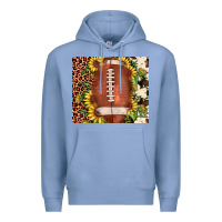 Colony Blue football leopard cowhide sunflower Premium Hoodie - JahusDesignShop