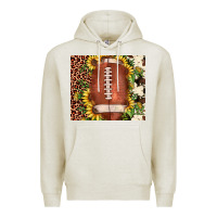 Oatmeal Heather football leopard cowhide sunflower Premium Hoodie - JahusDesignShop