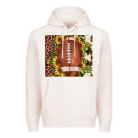Pale Pink football leopard cowhide sunflower Premium Hoodie - JahusDesignShop