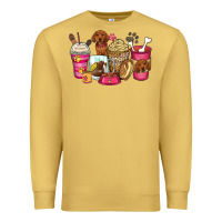 Antique Gold dachshund coffee cups Premium Sweatshirt - Zillion Design Studio