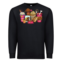 Black dachshund coffee cups Premium Sweatshirt - Zillion Design Studio