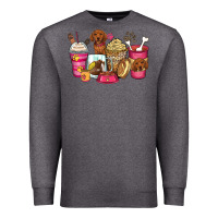 Charcoal Heather dachshund coffee cups Premium Sweatshirt - Zillion Design Studio