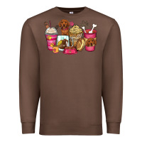 Chestnut dachshund coffee cups Premium Sweatshirt - Zillion Design Studio