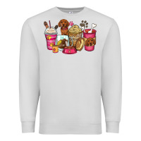 Dove Grey dachshund coffee cups Premium Sweatshirt - Zillion Design Studio