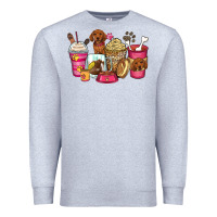 Heather Grey dachshund coffee cups Premium Sweatshirt - Zillion Design Studio