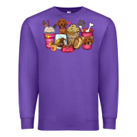 Purple dachshund coffee cups Premium Sweatshirt - Zillion Design Studio
