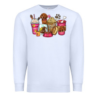 White dachshund coffee cups Premium Sweatshirt - Zillion Design Studio