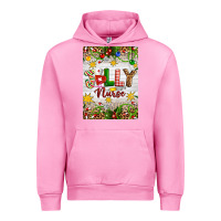 Fuchsia Pink Christmas Jolly Nurse Urban Hoodie - Artiststas