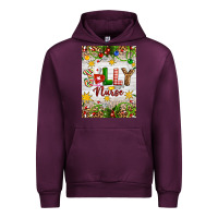 Mauve Wine Christmas Jolly Nurse Urban Hoodie - Artiststas
