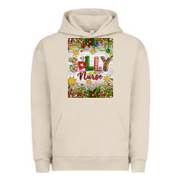 Pigment French Oak Christmas Jolly Nurse Urban Hoodie - Artiststas
