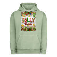 Pigment Oil Green Christmas Jolly Nurse Urban Hoodie - Artiststas