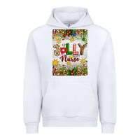 White Christmas Jolly Nurse Urban Hoodie - Artiststas