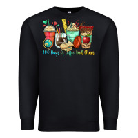 Black 100 days of coffee and chaos coffee cups Premium Sweatshirt - Zillion Design Studio