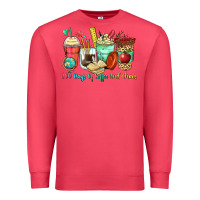 Cardinal 100 days of coffee and chaos coffee cups Premium Sweatshirt - Zillion Design Studio