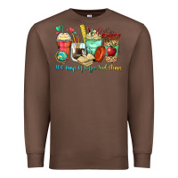 Chestnut 100 days of coffee and chaos coffee cups Premium Sweatshirt - Zillion Design Studio