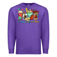 Purple 100 days of coffee and chaos coffee cups Premium Sweatshirt - Zillion Design Studio