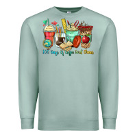 Seafoam 100 days of coffee and chaos coffee cups Premium Sweatshirt - Zillion Design Studio