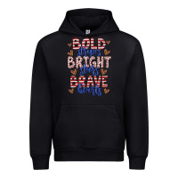 Black bold stripes bright stars brave hearts Urban Hoodie - JahusDesignShop
