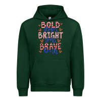 Forest Green bold stripes bright stars brave hearts Urban Hoodie - JahusDesignShop