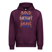Mauve Wine bold stripes bright stars brave hearts Urban Hoodie - JahusDesignShop