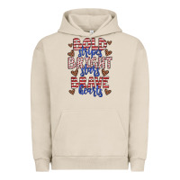 Pigment French Oak bold stripes bright stars brave hearts Urban Hoodie - JahusDesignShop