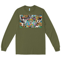 Army Green happy birthday alpaca blue cup Long Sleeve Tee - BarkalooDesign