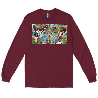 Burgundy happy birthday alpaca blue cup Long Sleeve Tee - BarkalooDesign