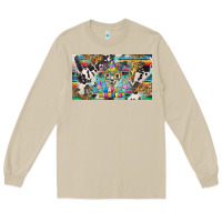 Mushroom happy birthday alpaca blue cup Long Sleeve Tee - BarkalooDesign