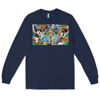 Navy happy birthday alpaca blue cup Long Sleeve Tee - BarkalooDesign