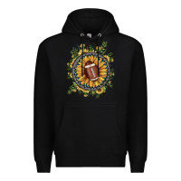 Black football gemstone sunflower Premium Hoodie - JahusDesignShop